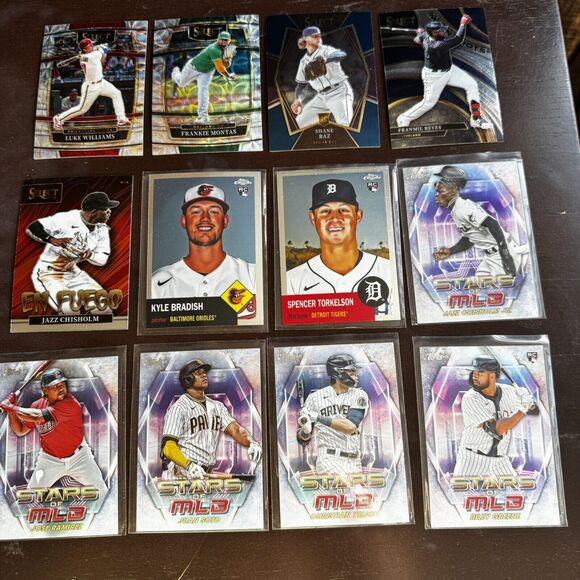 Panini Topps Bowman 100 NM Baseball Cards Lot All Stars Rookies Hall Of Gamers - Picture 2 of 9